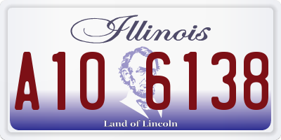 IL license plate A106138