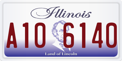 IL license plate A106140