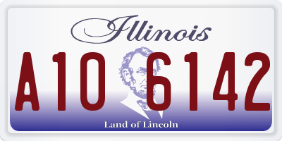 IL license plate A106142