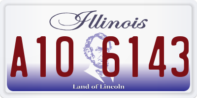 IL license plate A106143