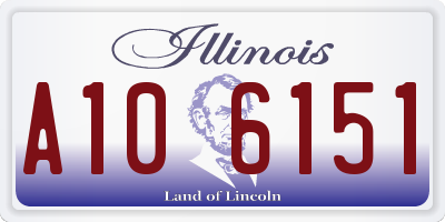 IL license plate A106151