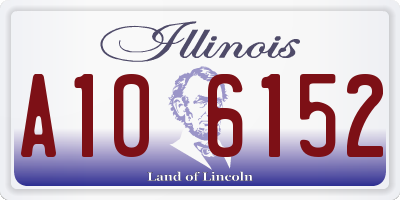 IL license plate A106152