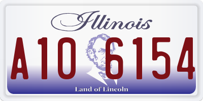 IL license plate A106154