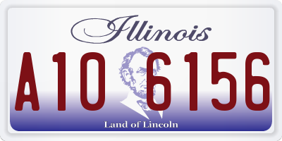 IL license plate A106156