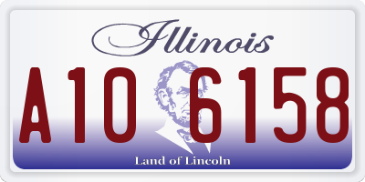 IL license plate A106158