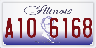 IL license plate A106168