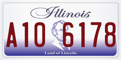 IL license plate A106178