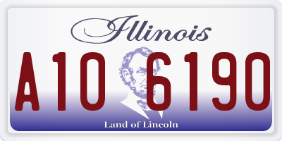IL license plate A106190
