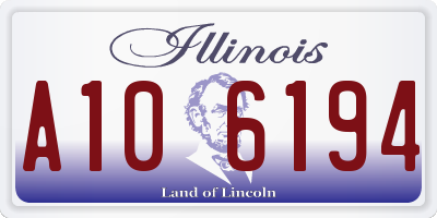 IL license plate A106194