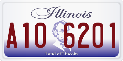 IL license plate A106201