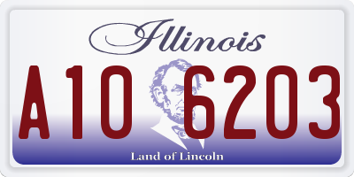 IL license plate A106203