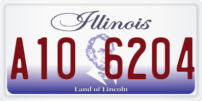 IL license plate A106204