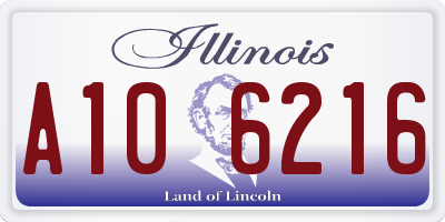 IL license plate A106216