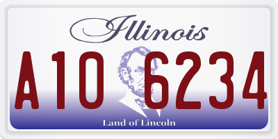 IL license plate A106234
