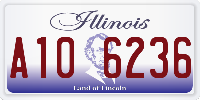 IL license plate A106236