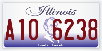 IL license plate A106238