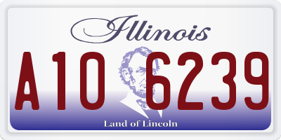 IL license plate A106239