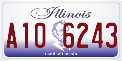 IL license plate A106243