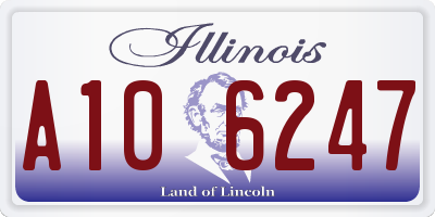 IL license plate A106247