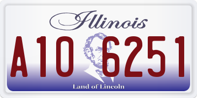 IL license plate A106251