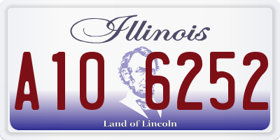 IL license plate A106252