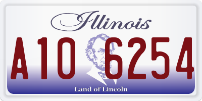 IL license plate A106254