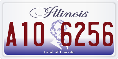 IL license plate A106256