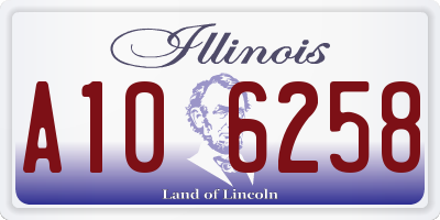 IL license plate A106258