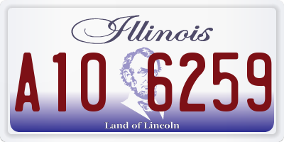 IL license plate A106259