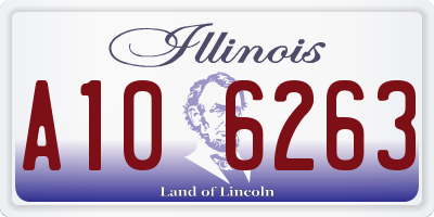 IL license plate A106263