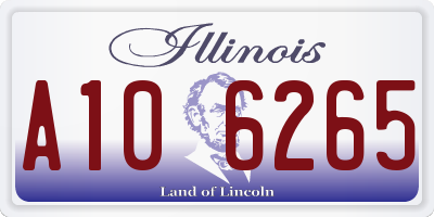 IL license plate A106265
