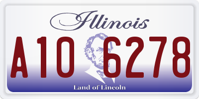 IL license plate A106278