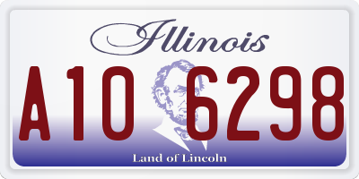 IL license plate A106298