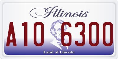 IL license plate A106300