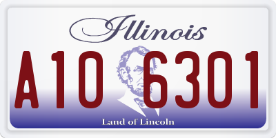 IL license plate A106301