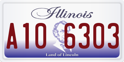 IL license plate A106303
