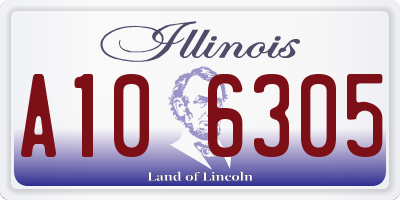 IL license plate A106305