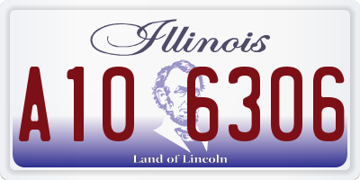 IL license plate A106306