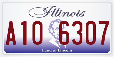 IL license plate A106307