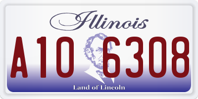 IL license plate A106308