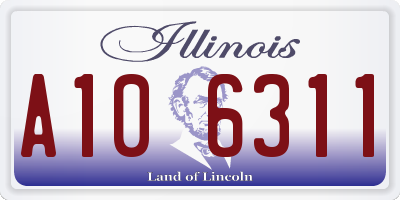 IL license plate A106311