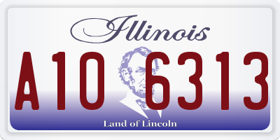 IL license plate A106313