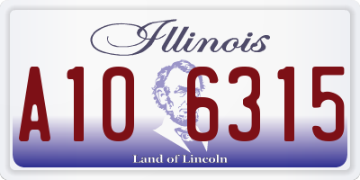 IL license plate A106315