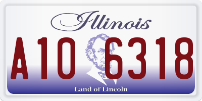 IL license plate A106318
