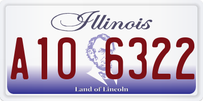 IL license plate A106322