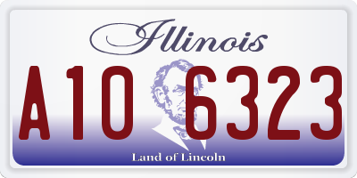 IL license plate A106323