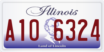 IL license plate A106324