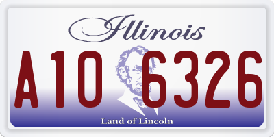 IL license plate A106326