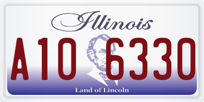 IL license plate A106330