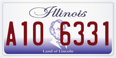 IL license plate A106331